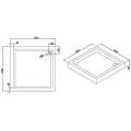 Душевой поддон Black&White Stellar Wind SQ-10H 100x100 белый