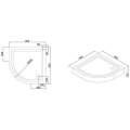 Душевой поддон Black&White Stellar Wind QC-09H 90x90 белый