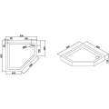 Душевой поддон Black&White Stellar Wind P-09H 90x90 белый