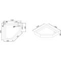 Душевой поддон Black&White Stellar Wind P-10H 100x100 белый