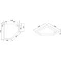 Душевой поддон Black&White Stellar Wind P-10 100x100 белый