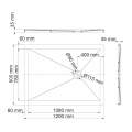 Душевой поддон WasserKraft Aller 10T07 120x90