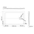 Душевой поддон WasserKraft Rhin 44T07 120x90