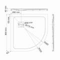Душевой поддон WasserKraft Rhin 44T01 90x90