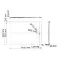 Душевой поддон WasserKraft Rhin 44T36 140x90