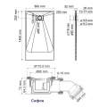 Душевой поддон WasserKraft Elbe 74T35 140x80