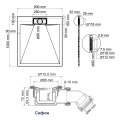 Душевой поддон WasserKraft Elbe 74T22 100x90