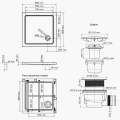 Душевой поддон WasserKraft Amper 29T03 90x90