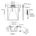 Душевой поддон WasserKraft Main 41T14 110x80