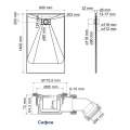 Душевой поддон WasserKraft Main 41T36 140x90