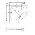 Душевой поддон Bette Caro 90x90 белый