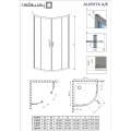 Душевая кабина Radaway Alienta E 80x90 стекло прозрачное, профиль хром