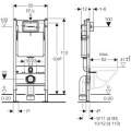 Инсталляция для унитаза Geberit Duofix Plattenbau 458.122.21.1 (с клавишей Delta хром глянцевый)