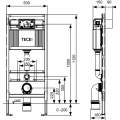 Инсталляция для унитаза Tece TECEprofil 9300302 со смывным бачком Uni, высота 1120 мм