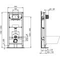 Инсталляция с унитазом Ideal Standard Tesi Aquablade + кнопка Oleas M2 белая
