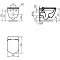 Инсталляция с унитазом Ideal Standard Tesi Aquablade + кнопка Oleas M2 белая