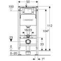 Инсталляция для унитаза Geberit Alpha 458.233.00.3 с кнопкой Geberit Alpha 35 хром матовый 115.045.46.3