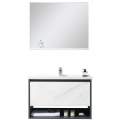Тумба с умывальником Orans BC-0903 600 dark grey / white marble