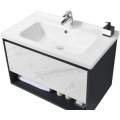 Тумба с умывальником Orans BC-0903 600 dark grey / white marble