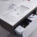 Тумба с умывальником и столешницей Orans BC-1131-1500L matt coffee / white matt