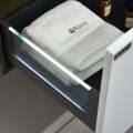 Тумба с умывальником и столешницей Orans BC-1131-1500L matt coffee / white matt