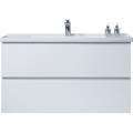 Комплект мебели Orans BC-4023-1000 W (тумба с умывальником и шкаф с зеркалом) белый глянец