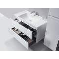 Комплект мебели Orans BC-4023-1000 W (тумба с умывальником и шкаф с зеркалом) белый глянец