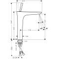 Смеситель для умывальника Hansgrohe PuraVida 15072400 c донным клапаном