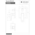 Смеситель скрытого монтажа для ванны Omnires PM7435BL