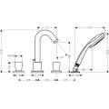 Смеситель врезной на борт ванны Hansgrohe Logis 71314000