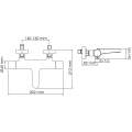 Термостатический смеситель для ванны Wasserkraft Elbe 7411 Thermo, черный, Soft Touch