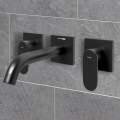Смеситель скрытого монтажа для умывальника Wasserkraft Elbe 7445 черный, Soft Touch
