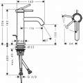 Смеситель для умывальника Hansgrohe Tecturis S 73320000 хром