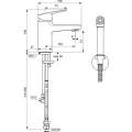 Смеситель для раковины с лейкой для биде Ideal Standard Ceraplan BD231AA хром