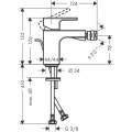 Смеситель для биде Hansgrohe Vernis Shape 71211000 с донным клапаном хром