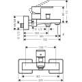 Смеситель для ванны Hansgrohe Vernis Shape 71450670 черный матовый