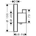 Термостат для душа Hansgrohe ShowerSelect S Highflow, СМ 15741000, хром