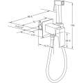 Смеситель для биде Roxen Caspia 500960-GM оружейная сталь