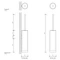 Ершик для туалета Decor Walther Stone white SBG 0970855 белый/матовая сталь