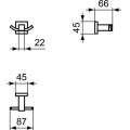 Двойной крючок для одежды Ideal Standard IOM Square E2193AA хром