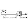 Бумагодержатель Hansgrohe Logis Universal 41726000 без крышки