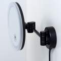 Зеркало с LED-подсветкой, 3-х кратным увеличением Wasserkraft K-1004BLACK