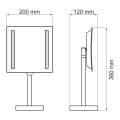 Зеркало с LED-подсветкой, 3-х кратным увеличением Wasserkraft K-1007