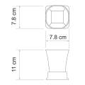 Стакан для зубных щеток Wasserkraft Amper K-5428NICKEL