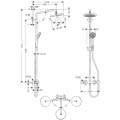 Душевая стойка со смесителем Hansgrohe Croma S 220