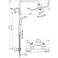 Душевая система Ideal Standard CERATHERM T25+ A7210AA с термостатом хром