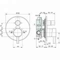 Душевая система скрытого монтажа Ideal Standard Ceraline Black 6 in 1 SetA6939XG-4 черный