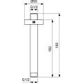 Потолочный кронштейн для верхнего душа Ideal Standard IdealRain L1 Black B9446XG черный