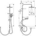 Душевая система Hansgrohe Vernis Blend Showerpipe 200 Reno 26272670 черный матовый