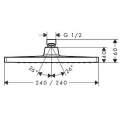 Верхний душ Hansgrohe Crometta E 240 1jet 26726000